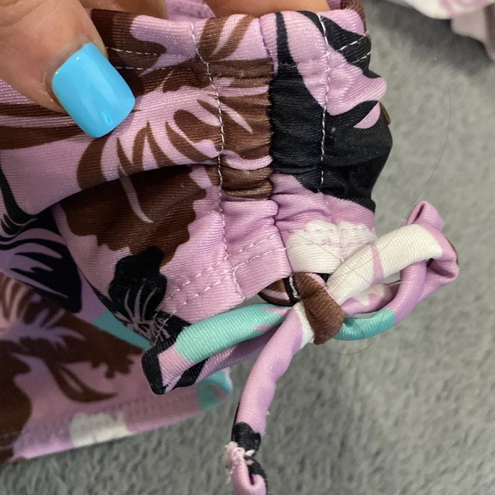 Raisins Girl's 2 Pc Aloha Guava Island Purple Halter Bikini Swimsuit |Size 10